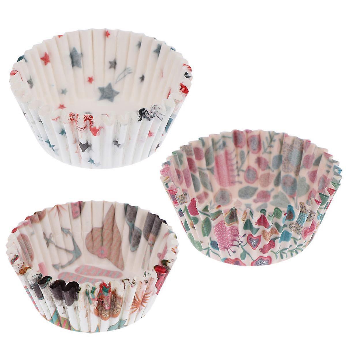 Paper Cake Cups Cupcake Wrappers for Baking 300Pcs Assorted Color Heat Resistant