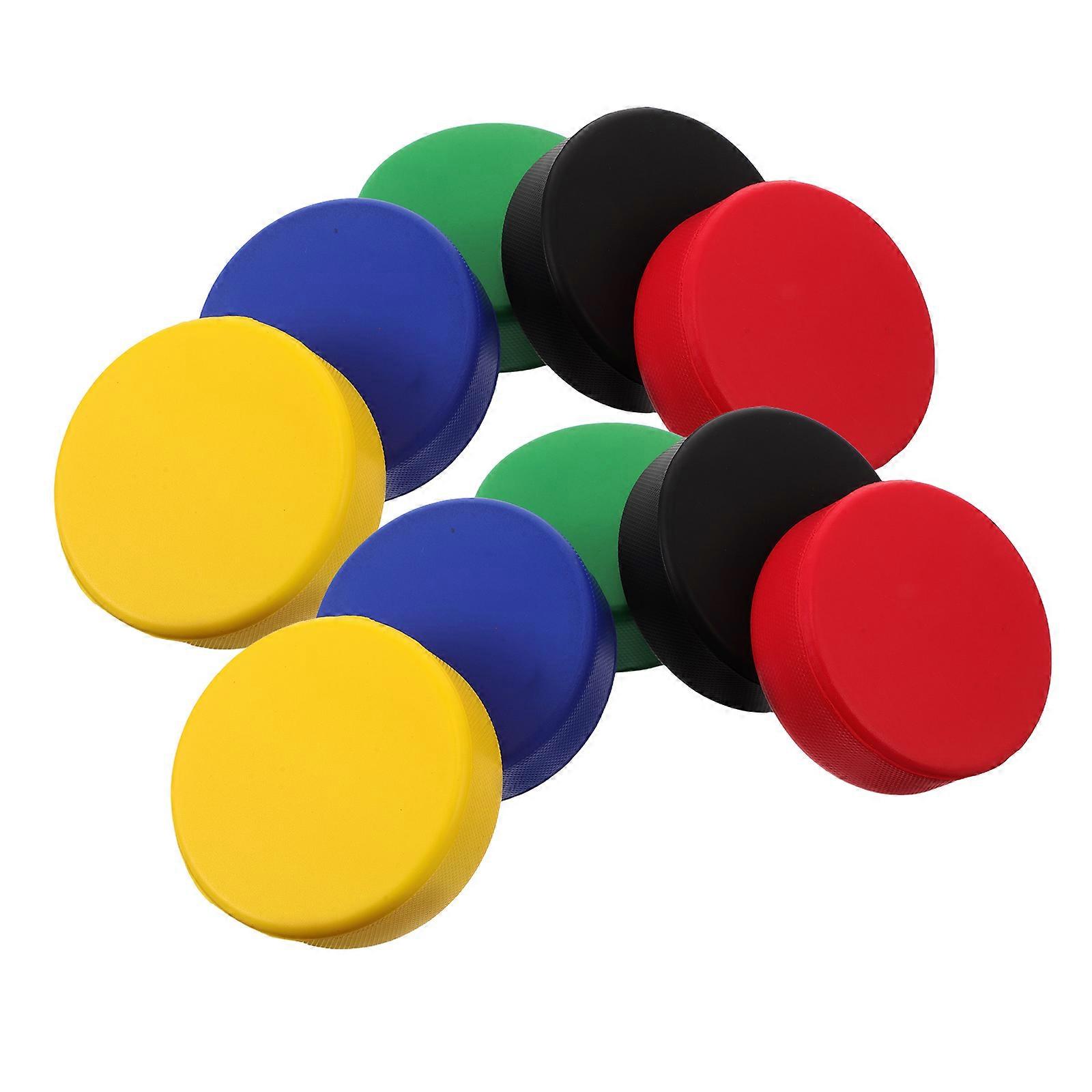 PU Foam Ice Hockey Pucks for Relaxation and Practice 10Pcs Assorted