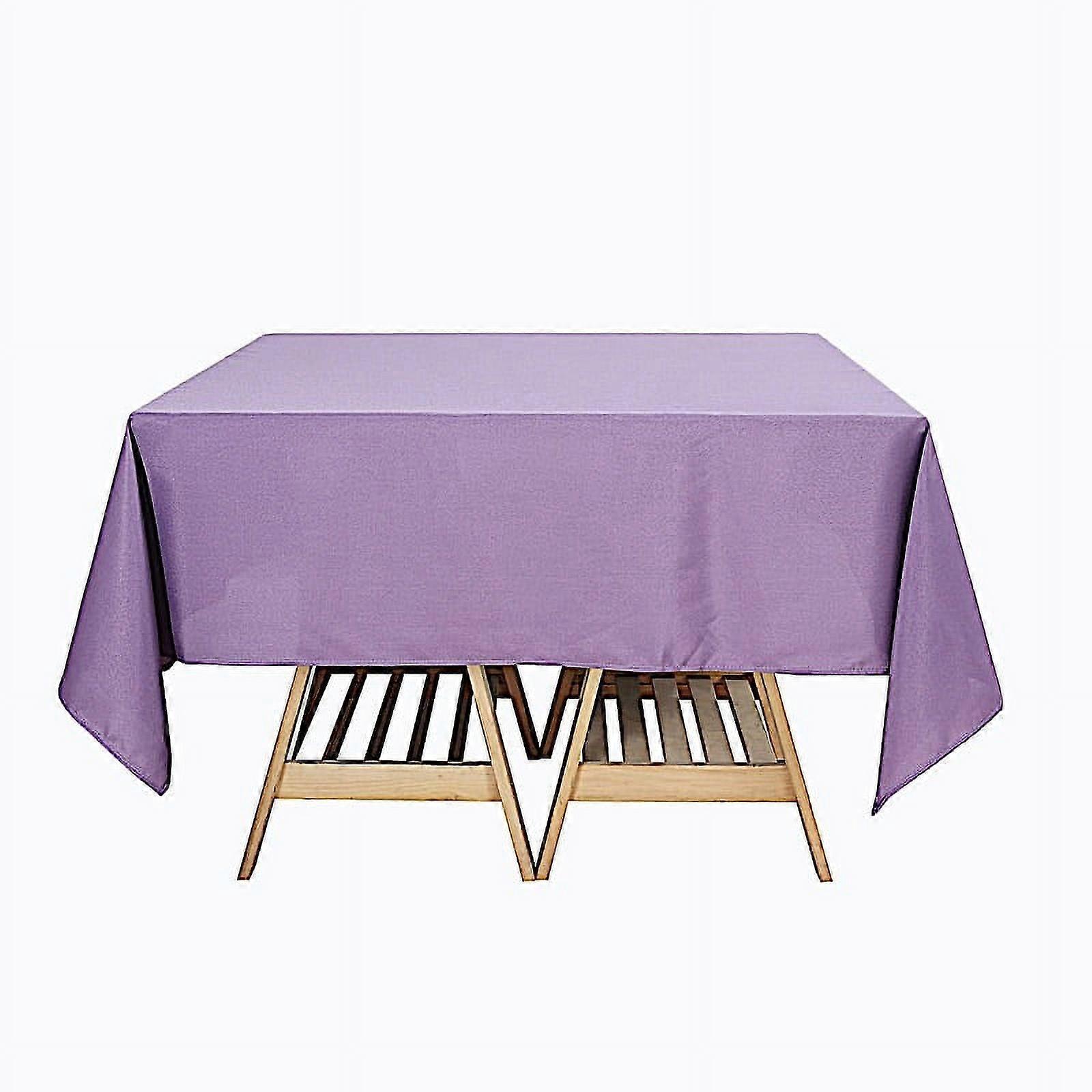 BalsaCircle 70" x 70" Square Polyester Tablecloth Violet Amethyst