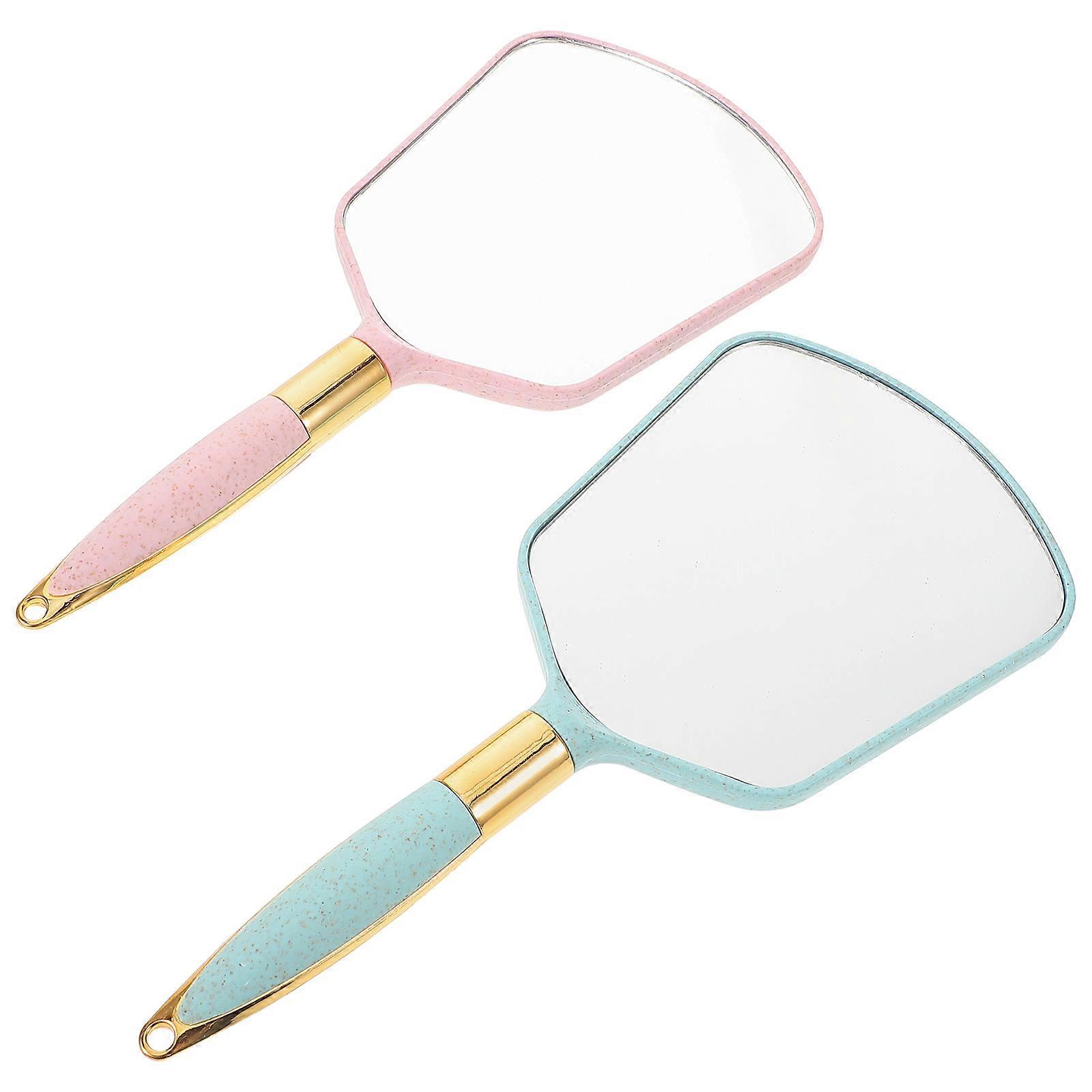 Handheld Makeup Mirror with Handle for Makeup 6Pcs Portable Home Use