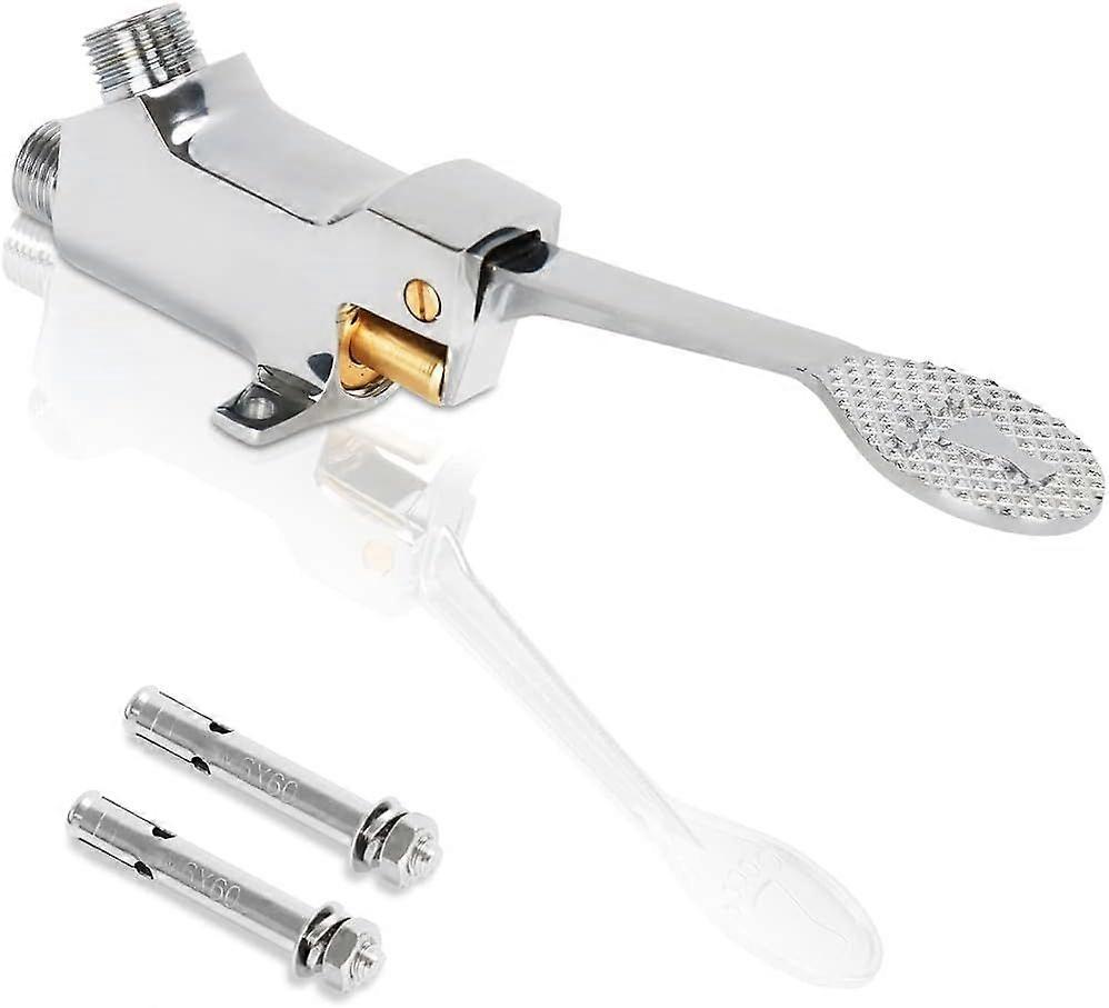 Superma floor-mounted pedal valve in polished chrome
