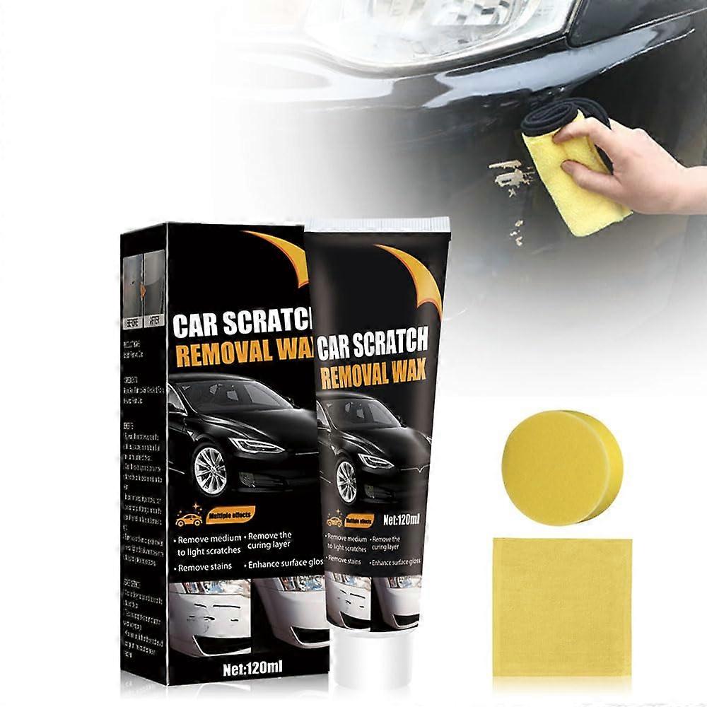 Car Scratch Remover Kit with Sponge and Cloth, Effective Paint  Paste for Deep Scratches
