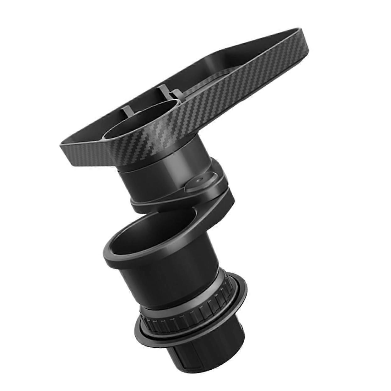 Car Cup Holder Expander with 360° Rotating Tray, Adjustable 2 in 1 Organizer for Road Trips