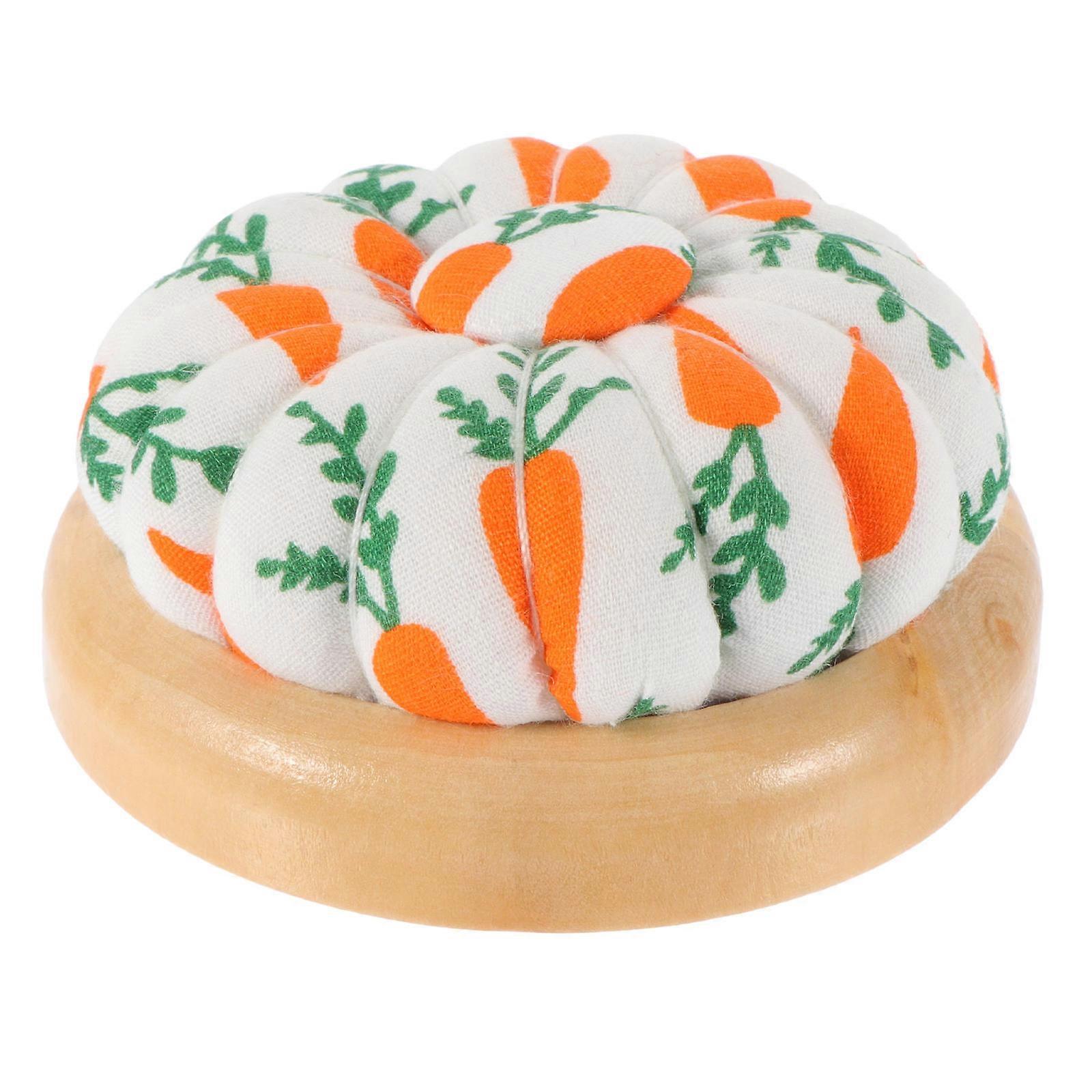 Sewing Pin Cushion Pumpkin Shaped for Needle Use 2Pcs Practical DIY Accessory