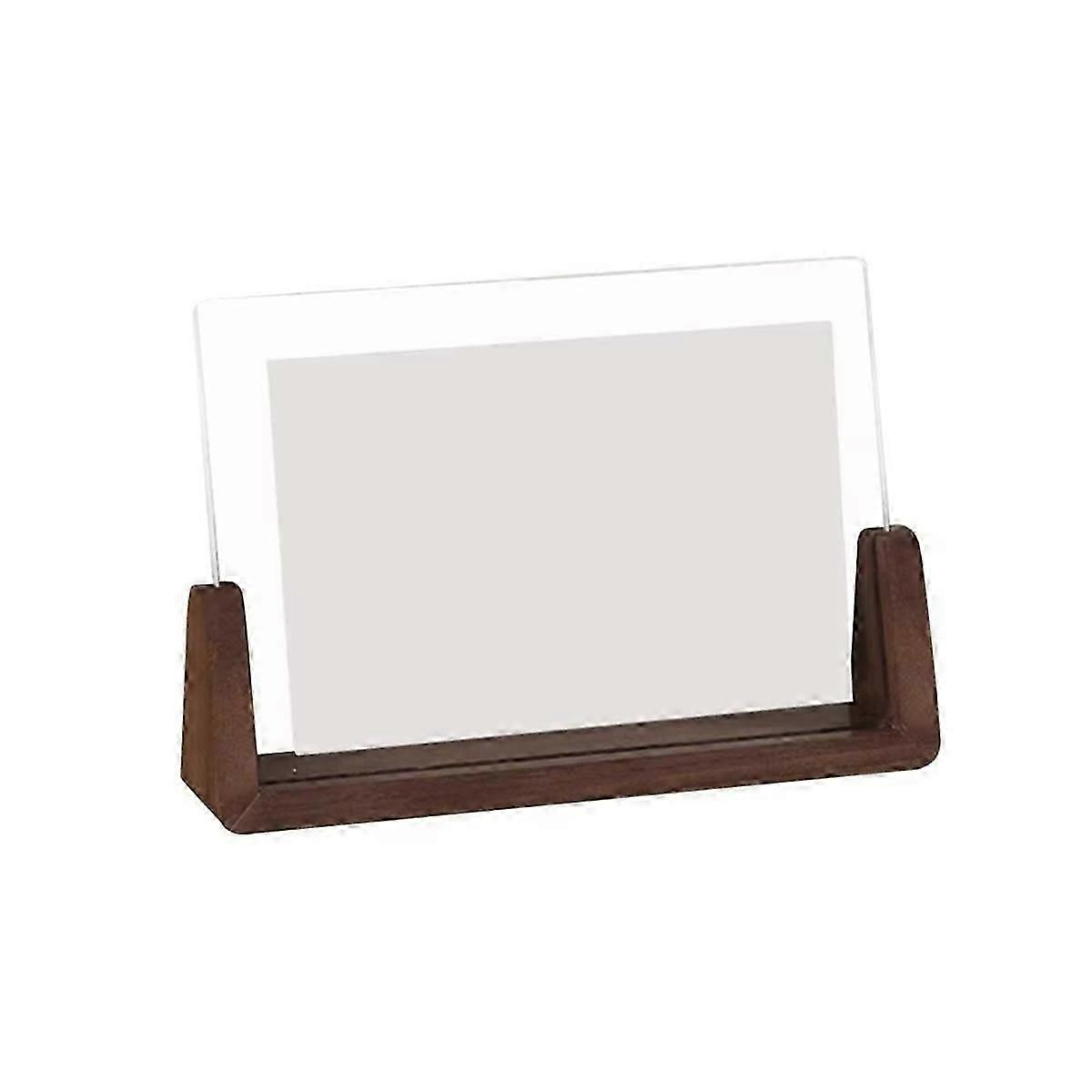 Walnut/Beech Photo Frame Acrylic U Shape Transparent Frame C