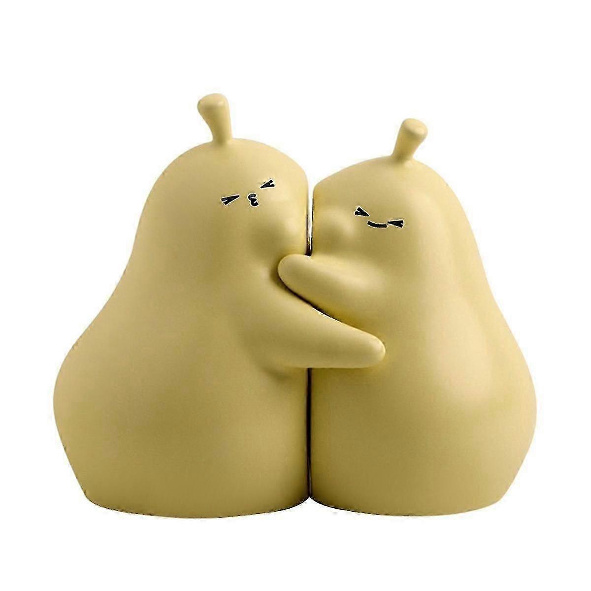 Valentine's Gift Hugging Pears Bookend Ornament for Partner