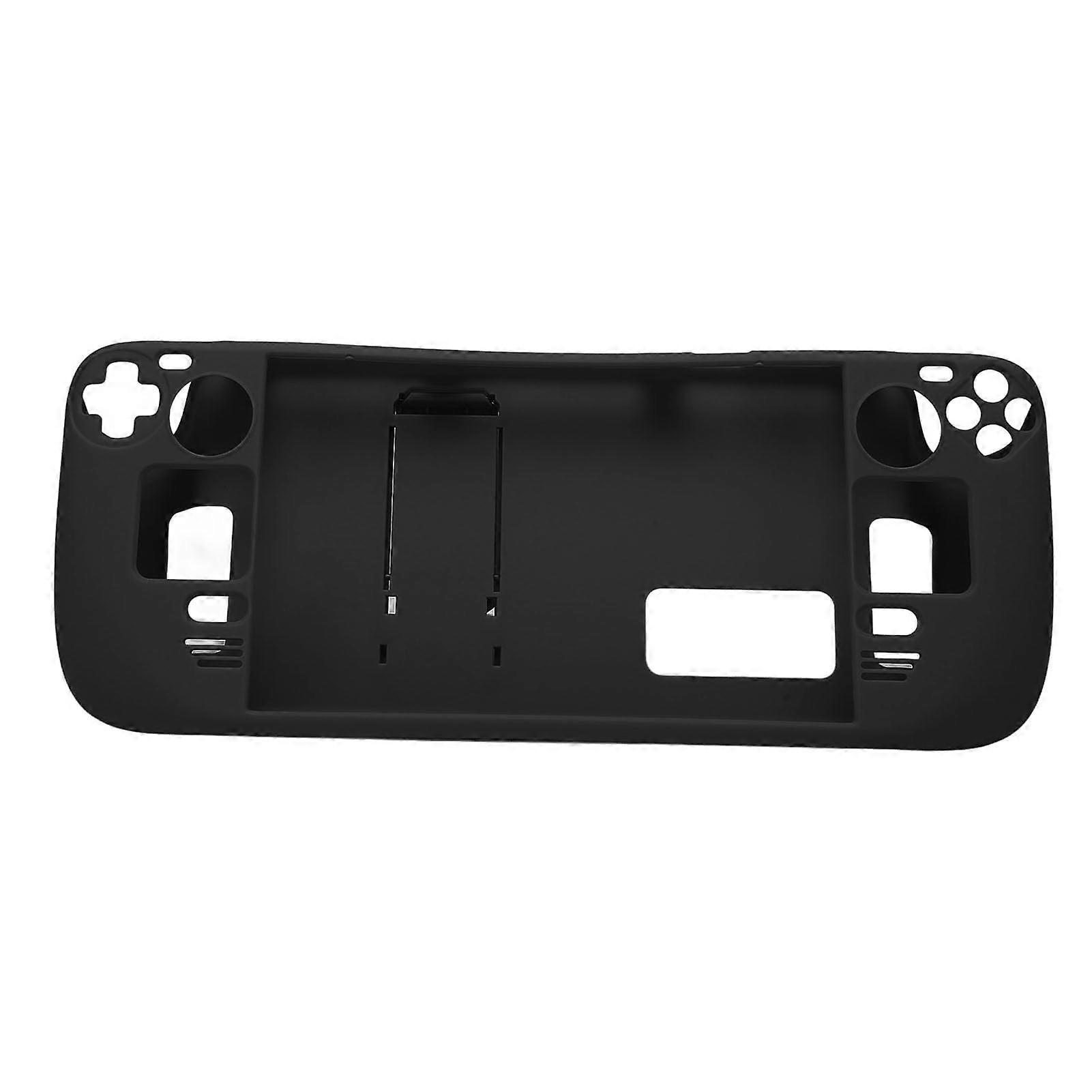 Protective Case with Stand, Shockproof Full Cover PC Material Gaming Accessory Black for Steam Deck