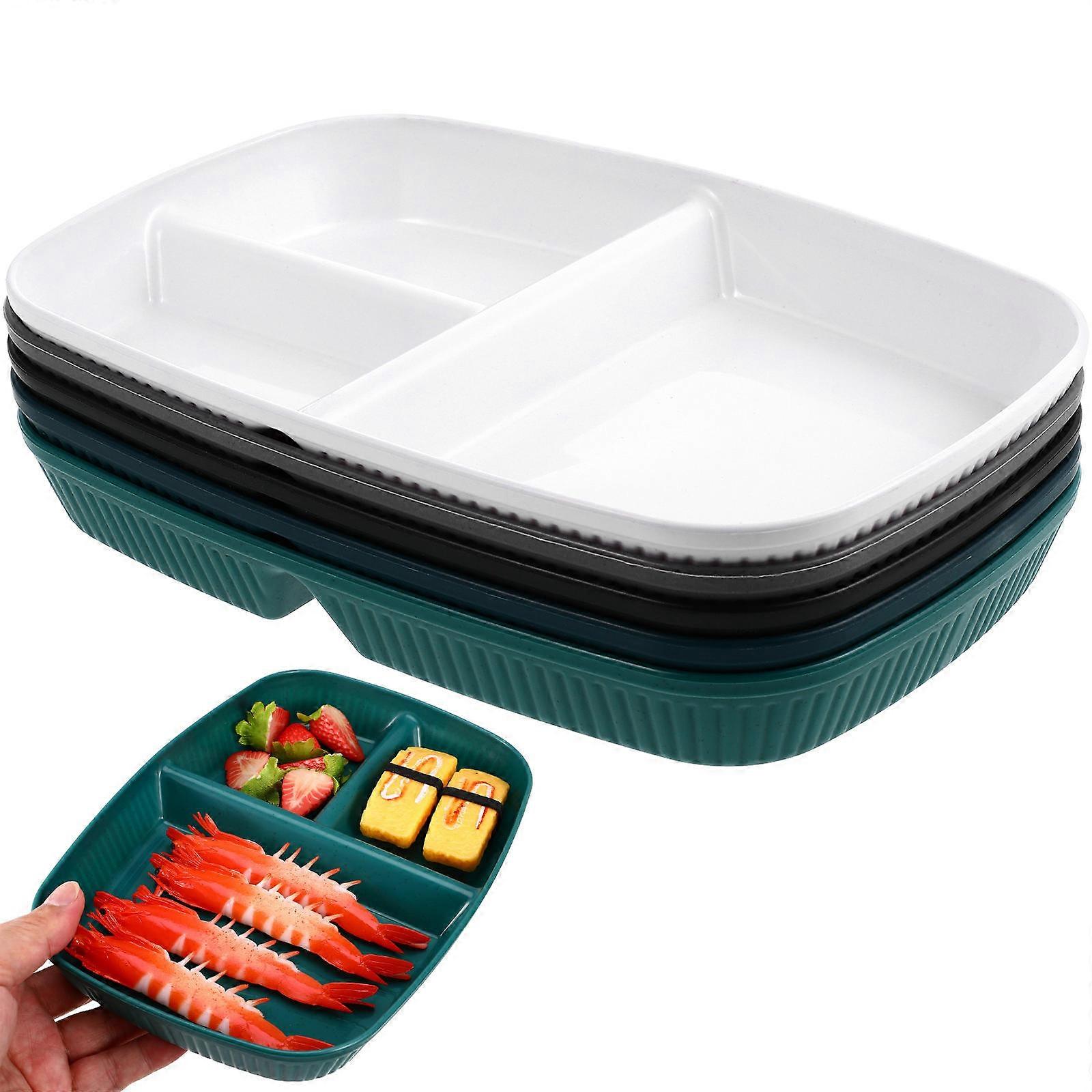 Reusable Portion Control Plate Divided Tray for 5Pcs Food Serving