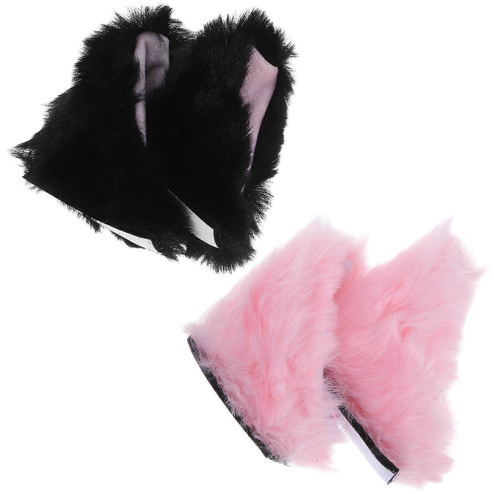 Decorative Cat Ears Accessory Plush Horns for 2Pairs Motorcycle