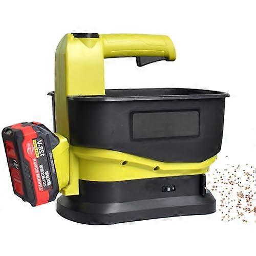 Cordless Seed Spreader with Adjustable Flow, 5.5L Battery Powered Lawn and Fertilizer Applicator