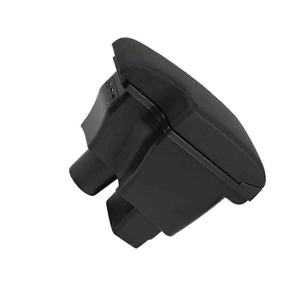 Universal Car Armrest Storage Box with Ergonomic Support, Wide Compatibility, Black