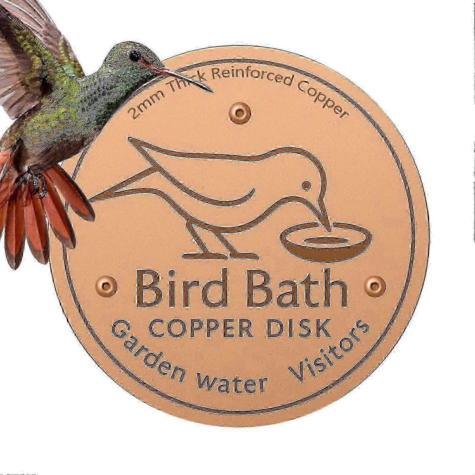Copper Disc For Bird Bath With Support System And Cleaning Insert Fits Most Bird Baths hot