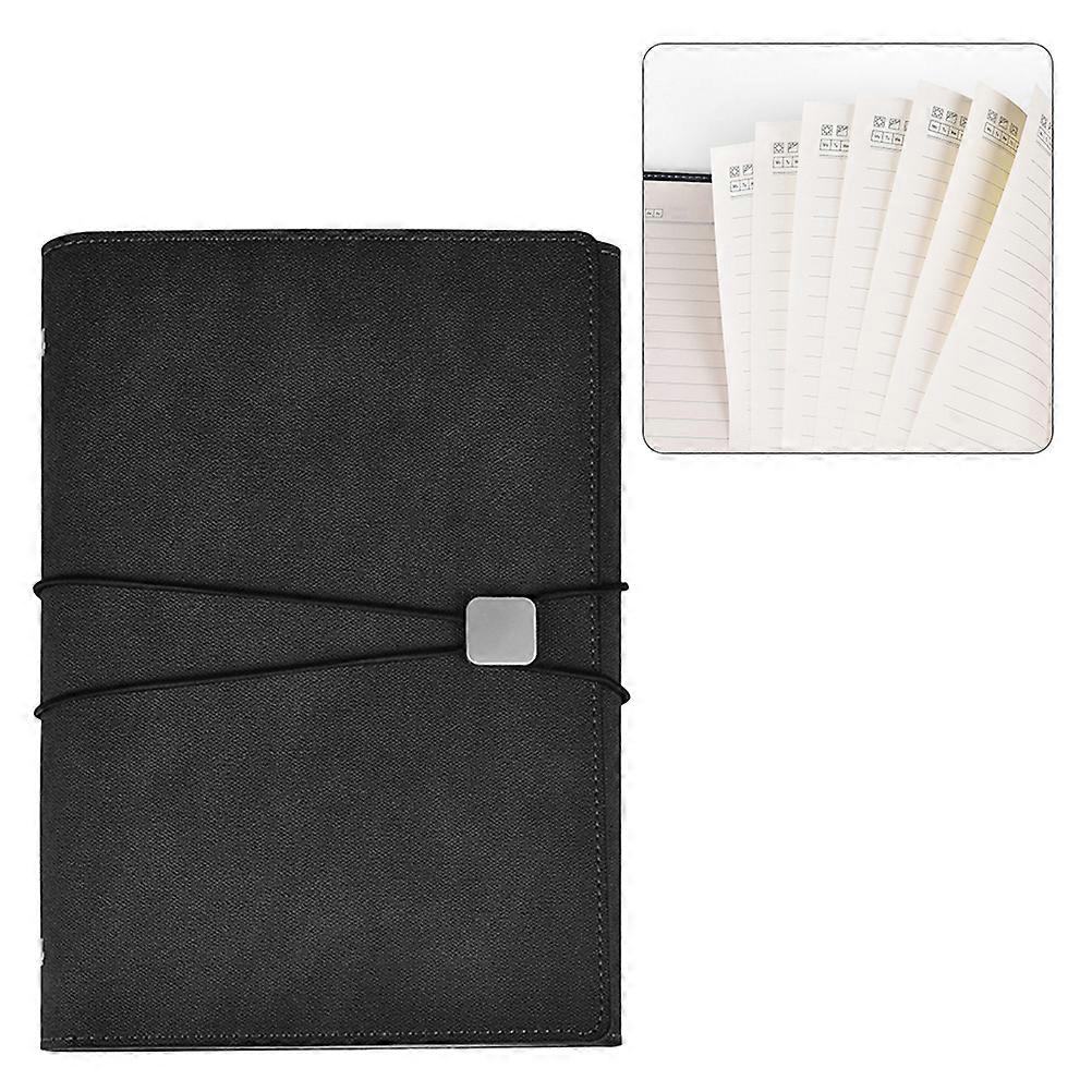 Business Style Notebook A5 PU -Fold Notepad with Strap