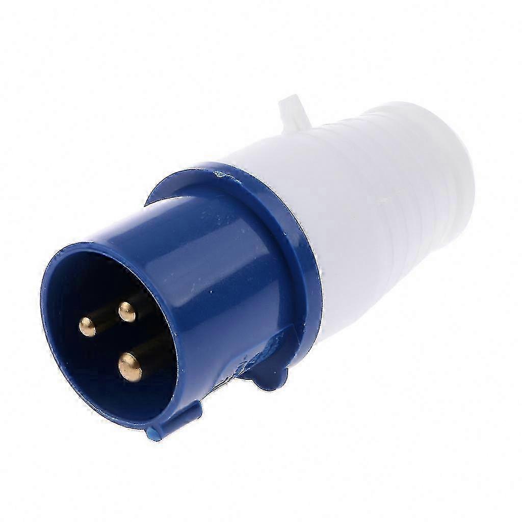 Weatherproof 3-Pin Electrical Connector, 16A 220-250V Plug Socket for Outdoor Use