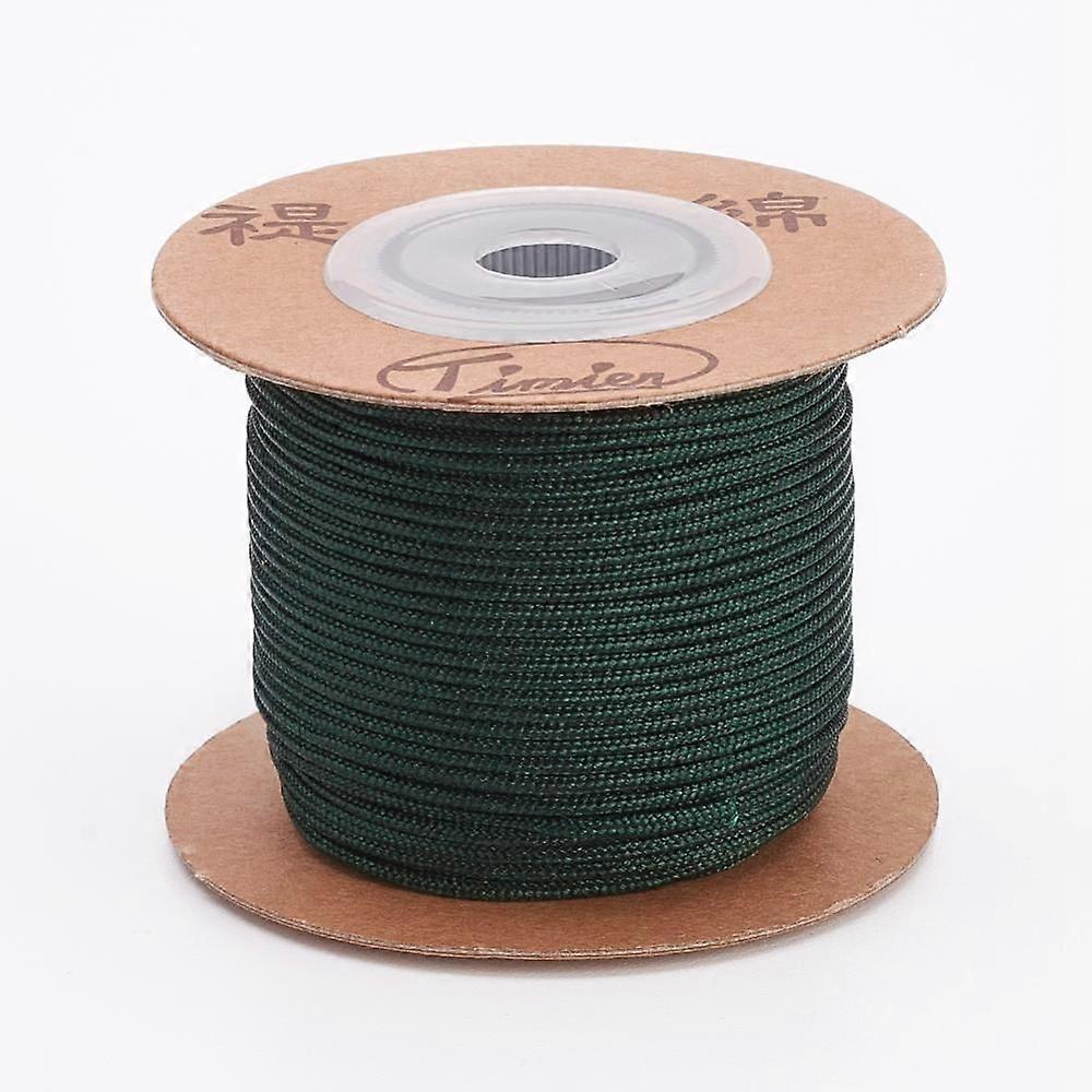Nylon Cords String Threads Cords Round Dark Slate Gray 1.5mm about 27.34 yards(25m)/roll