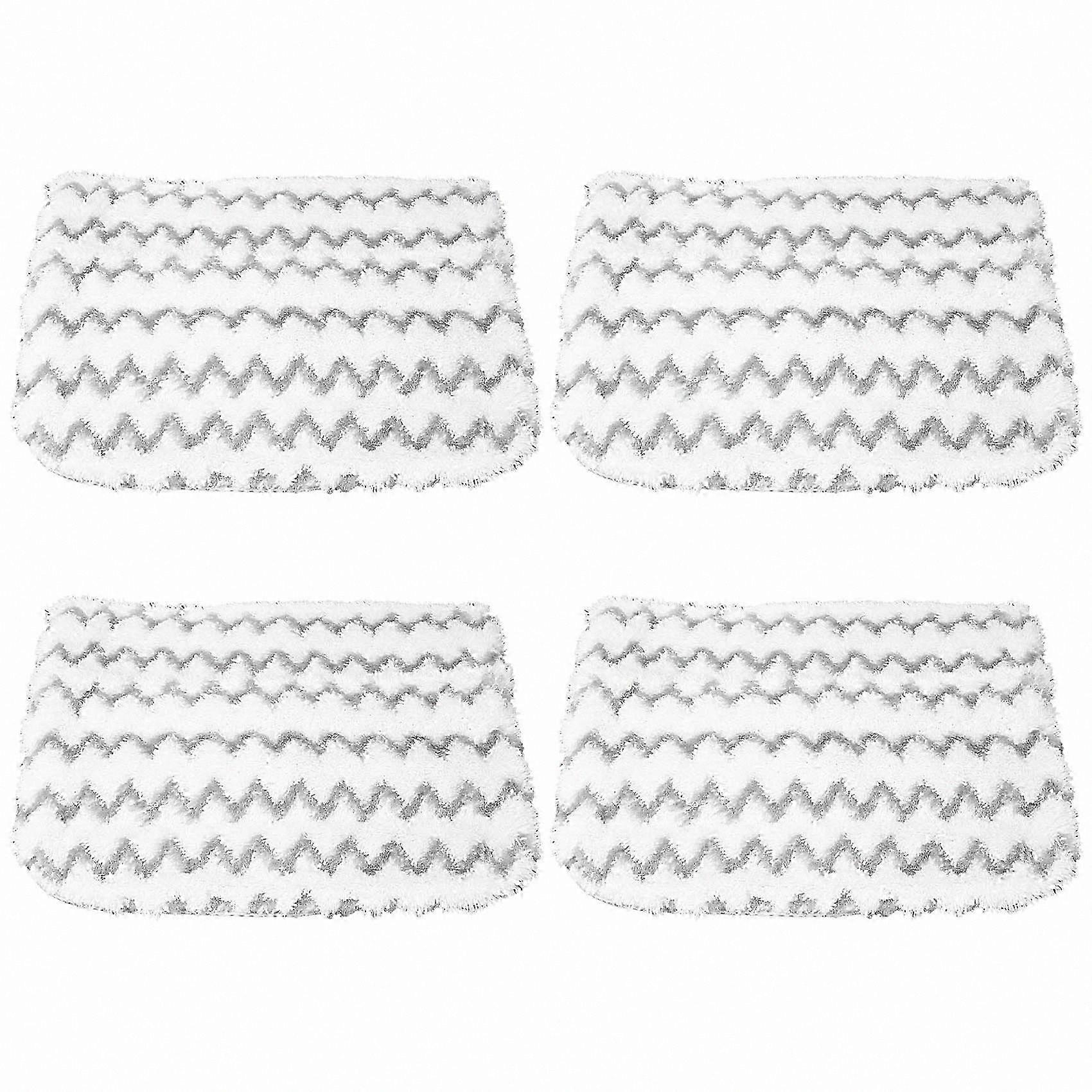 4-Pack Microfiber Cleaning Pads for Steam Mops, Compatible with Multiple Models, Dirt Grip Accessory
