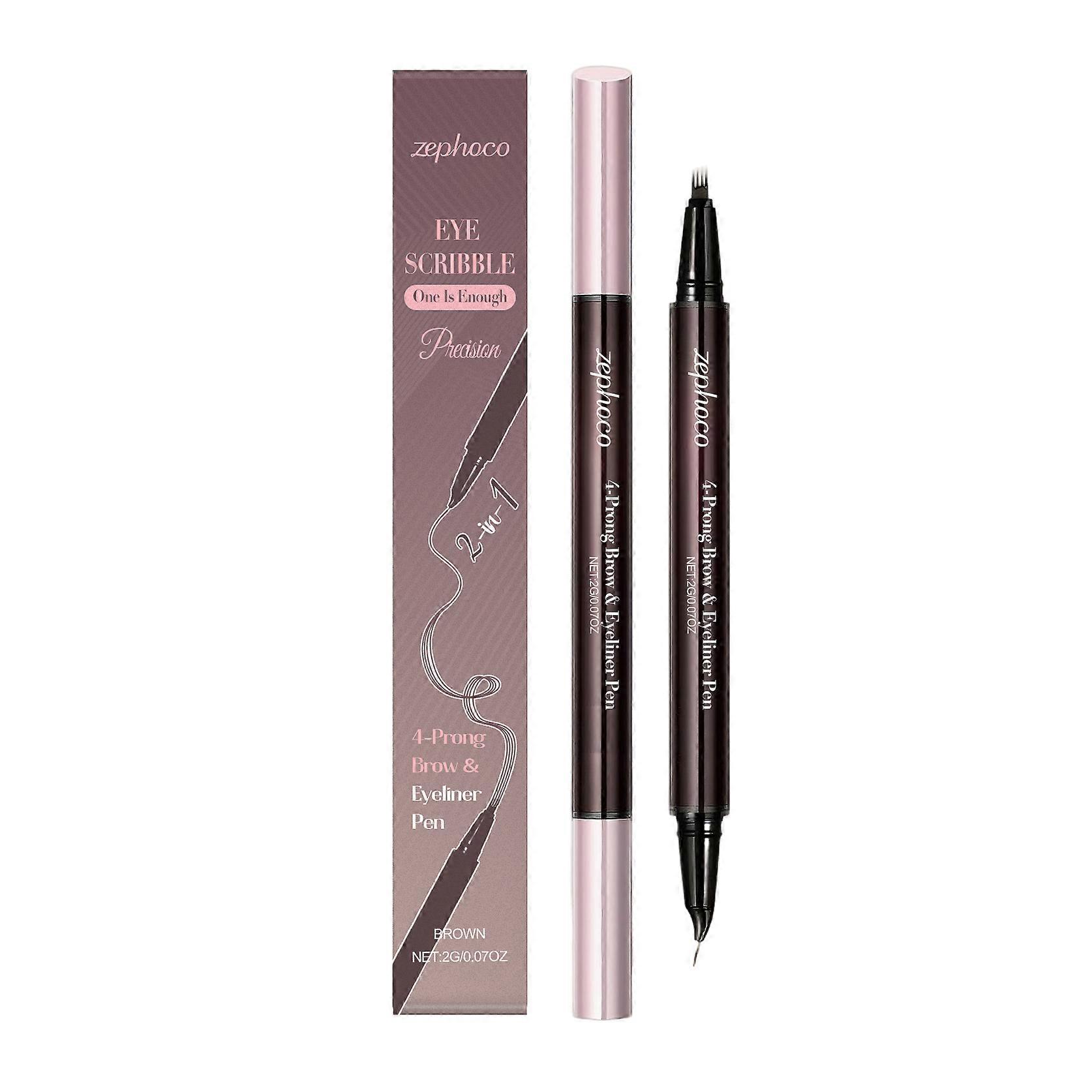 Brown Two-In-One Liquid Eyebrow Pencil