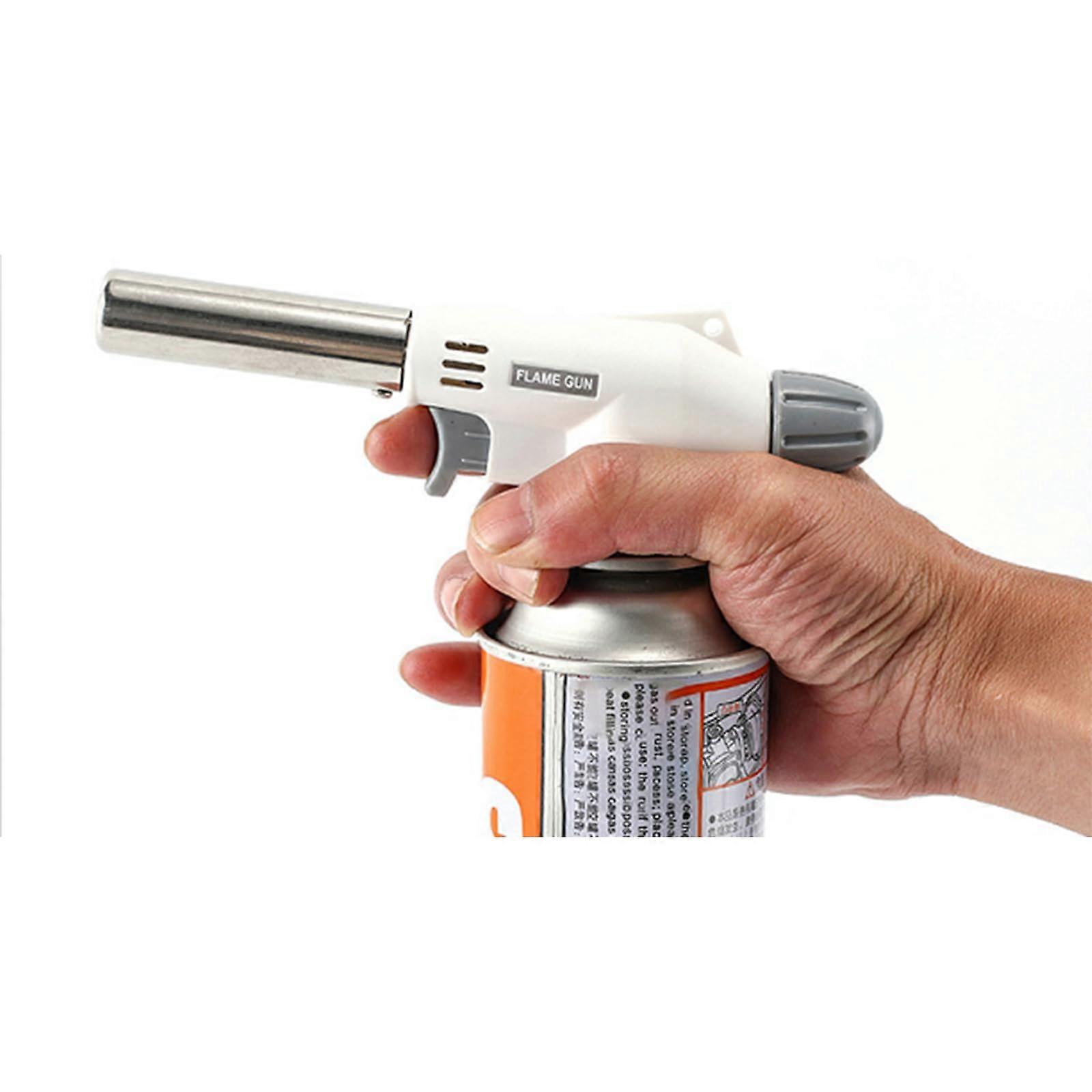 Butane Kitchen Torch with Adjustable Flame Control, OneTouch Ignition for Crème Brûlée, Baking, Grilling