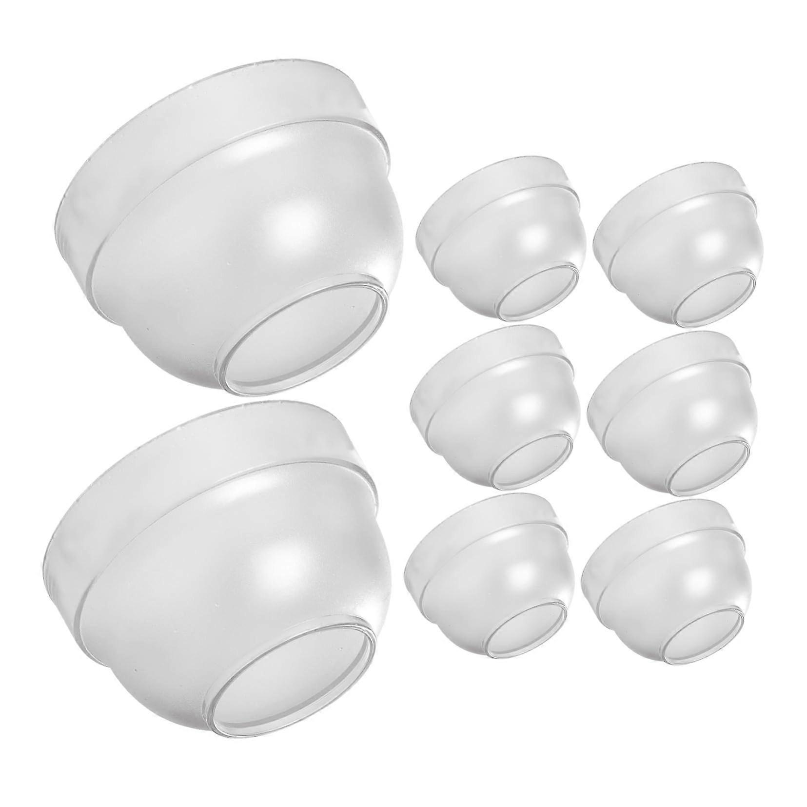 8pcs Cocktail Shaker Lid Replacement with SplashProof Seal, Reusable Plastic Cup Covers for Bar Use