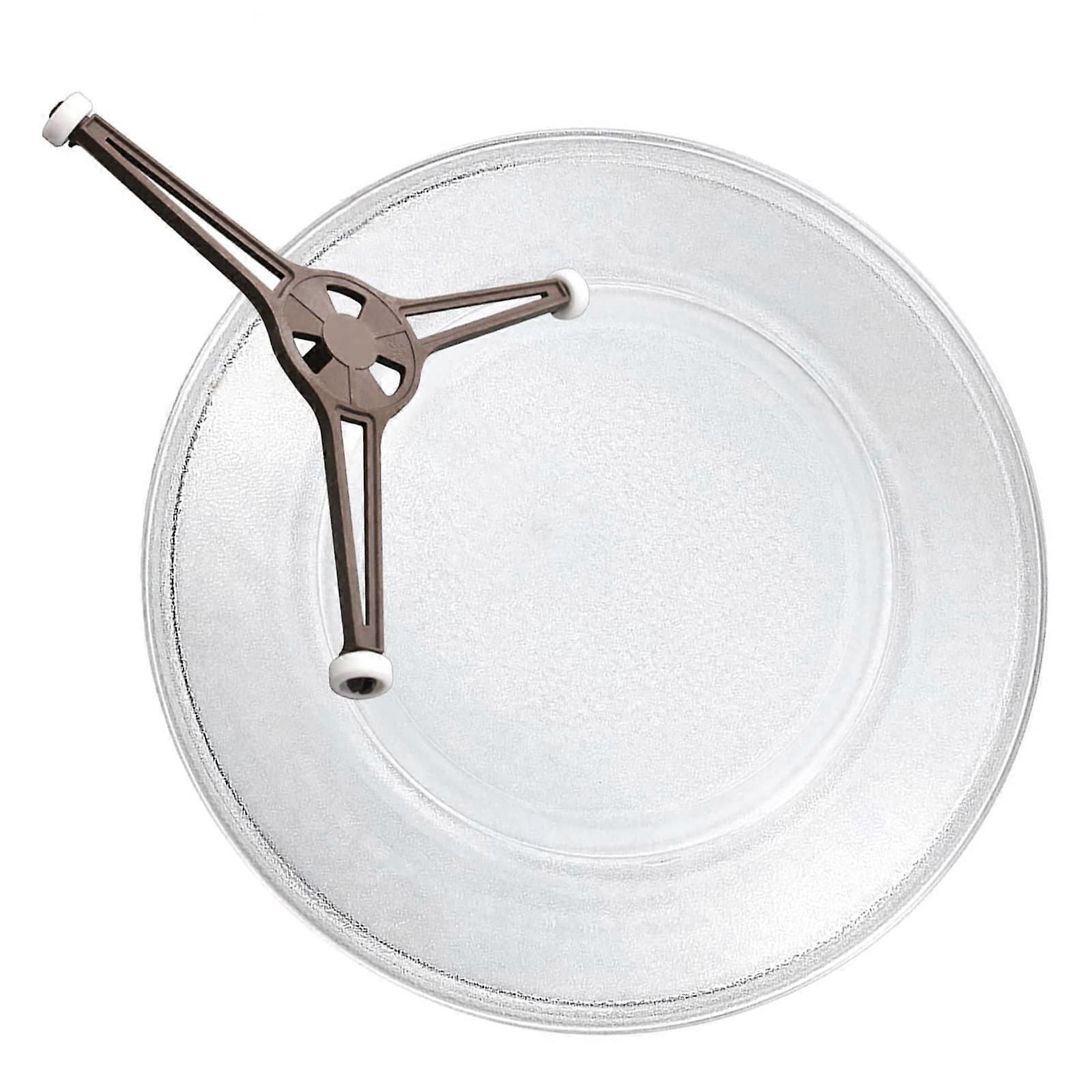 Microwave Glass Turntable Plate 9.6 Inch with Coupler and Ring, 245mm Replacement Kit