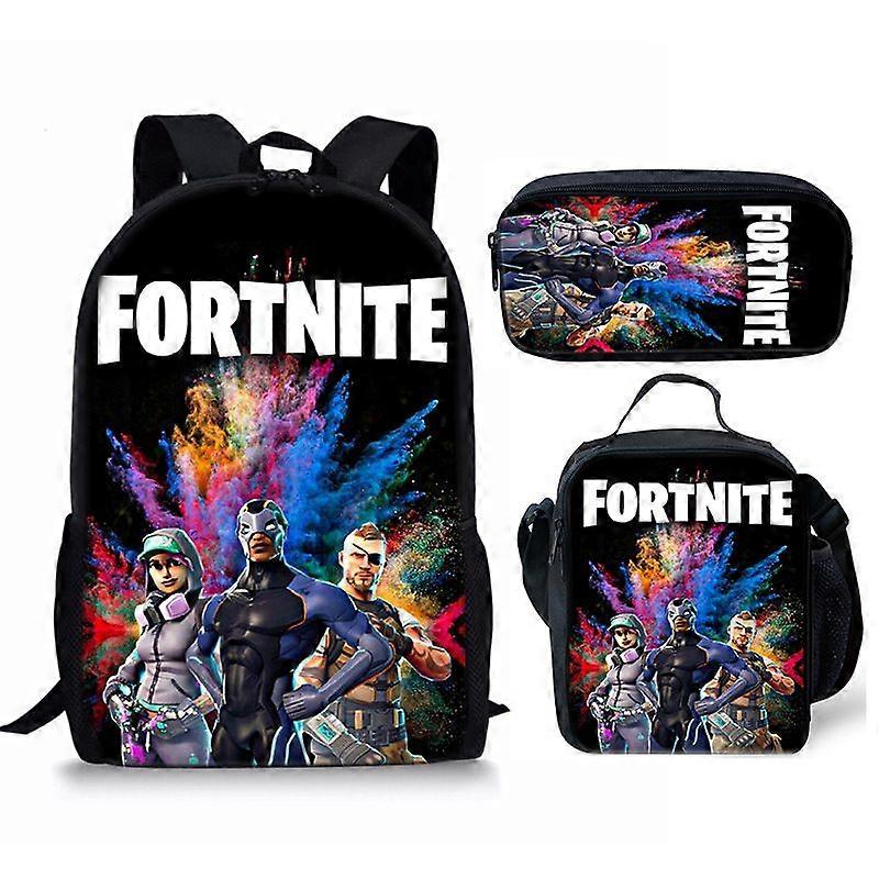 Fortnite Fortnite Backpack Large Capacity Three-piece Set Peripheral Backpack Student School Bag