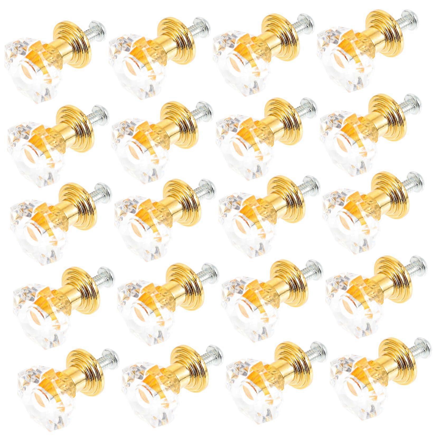 20pcs Elegant Gold Cabinet Knobs Set for Wardrobe Doors and Durable Drawer Pulls