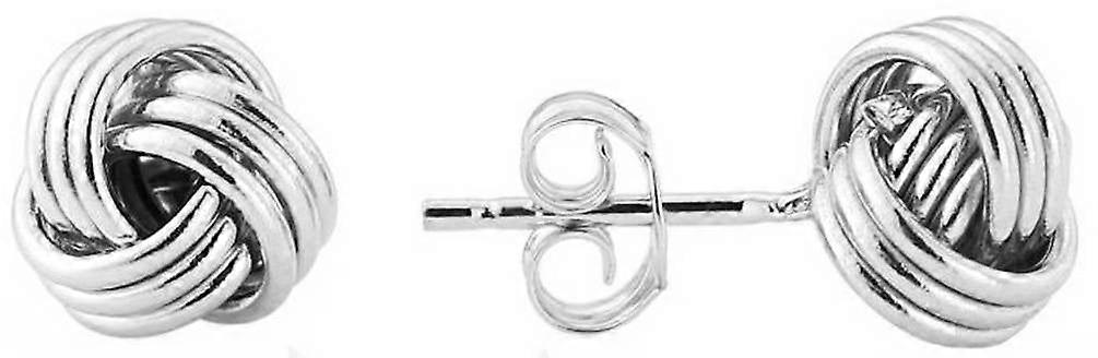 Mark Milton Knot Earrings - White Gold