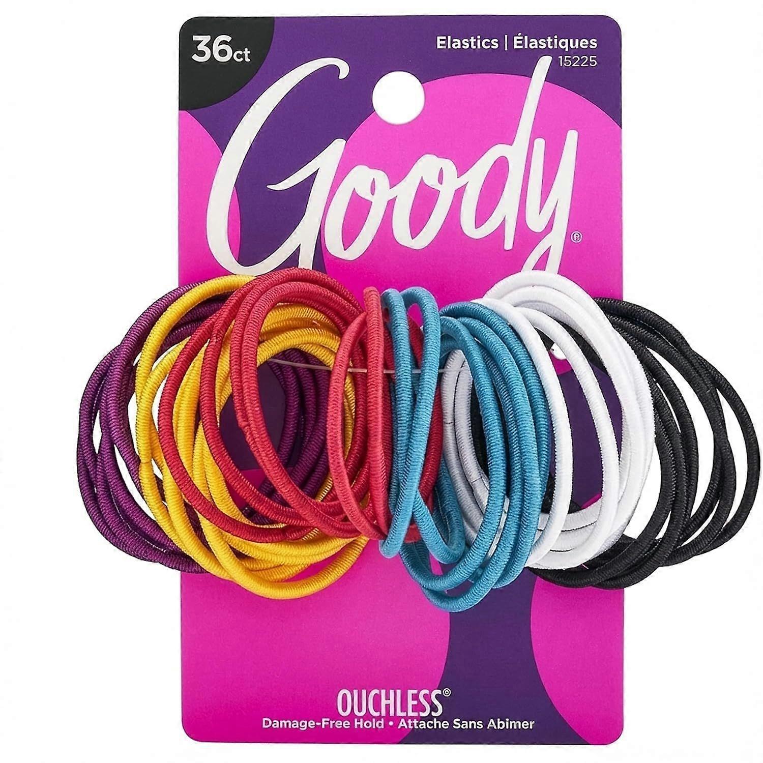 Ouchless Hair Elastics 36-Count Brooke Assorted | No- Ponytail Holders with