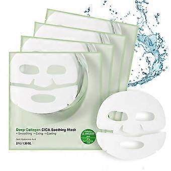 Maschera viso al collagene in confezione da 4, maschera coreana in tessuto per idratazione profonda, lifting e lenitivo