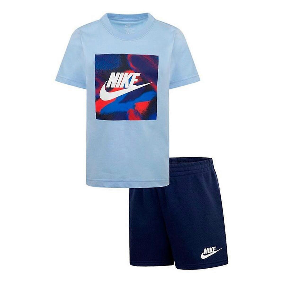 Children's Sports Outfit Nike Nkn Club Express Ss Tee Blue