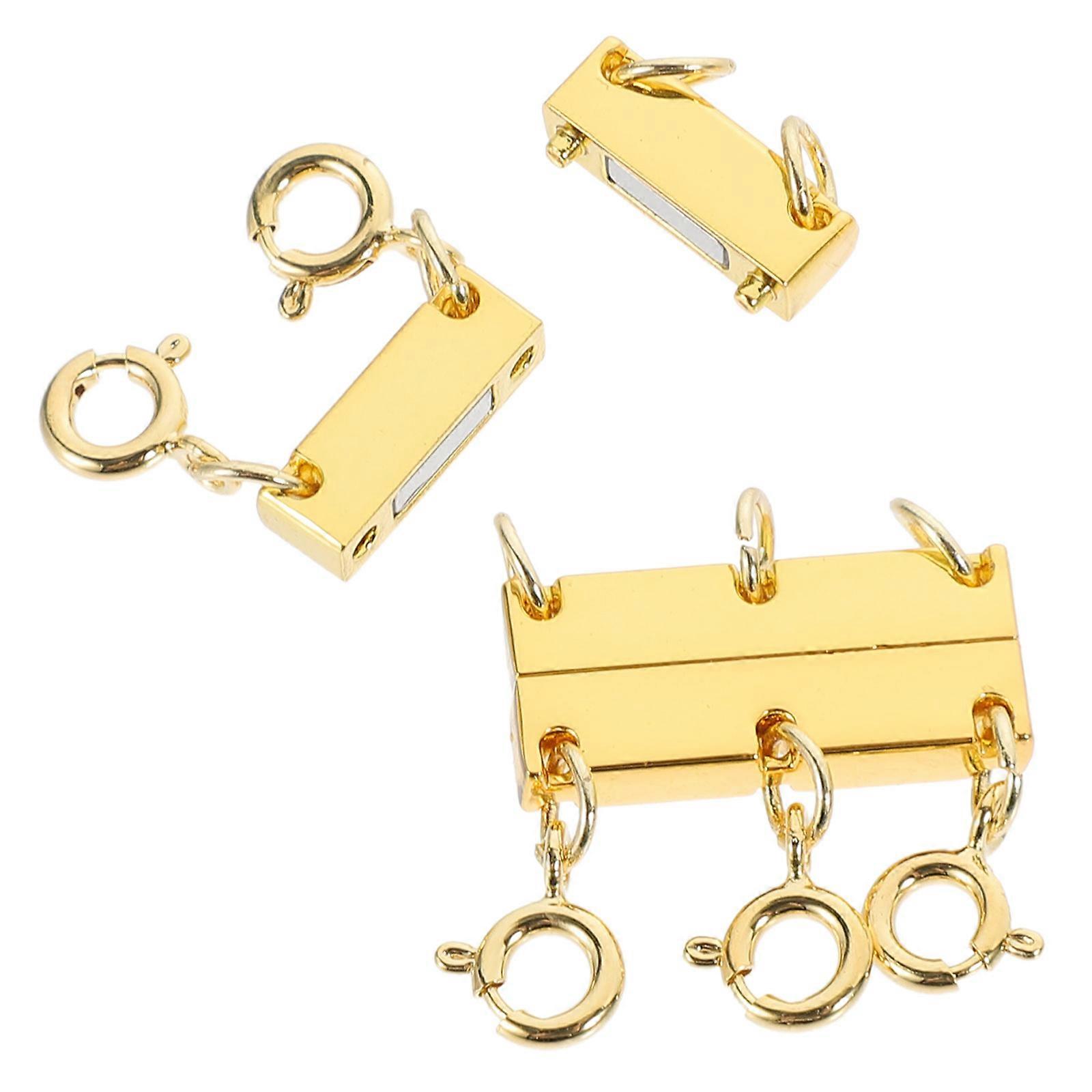 Necklace Handchain Accessory Clasp for DIY 2Pcs Golden Layering Set