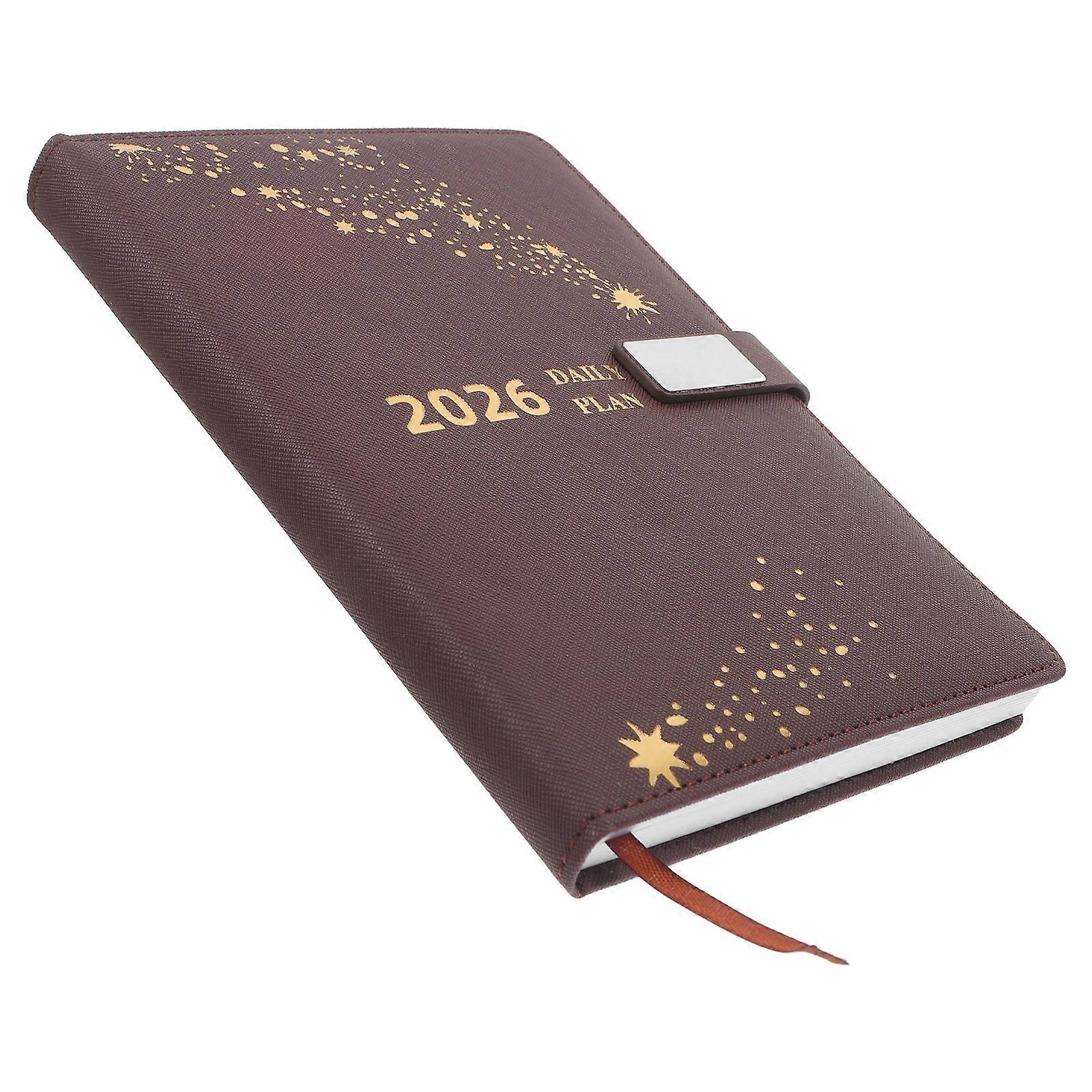 2026 PU Agenda Notebook Designed For Individuals With A5 Size And Cover Featuring Note-taking Functionality 1Pack