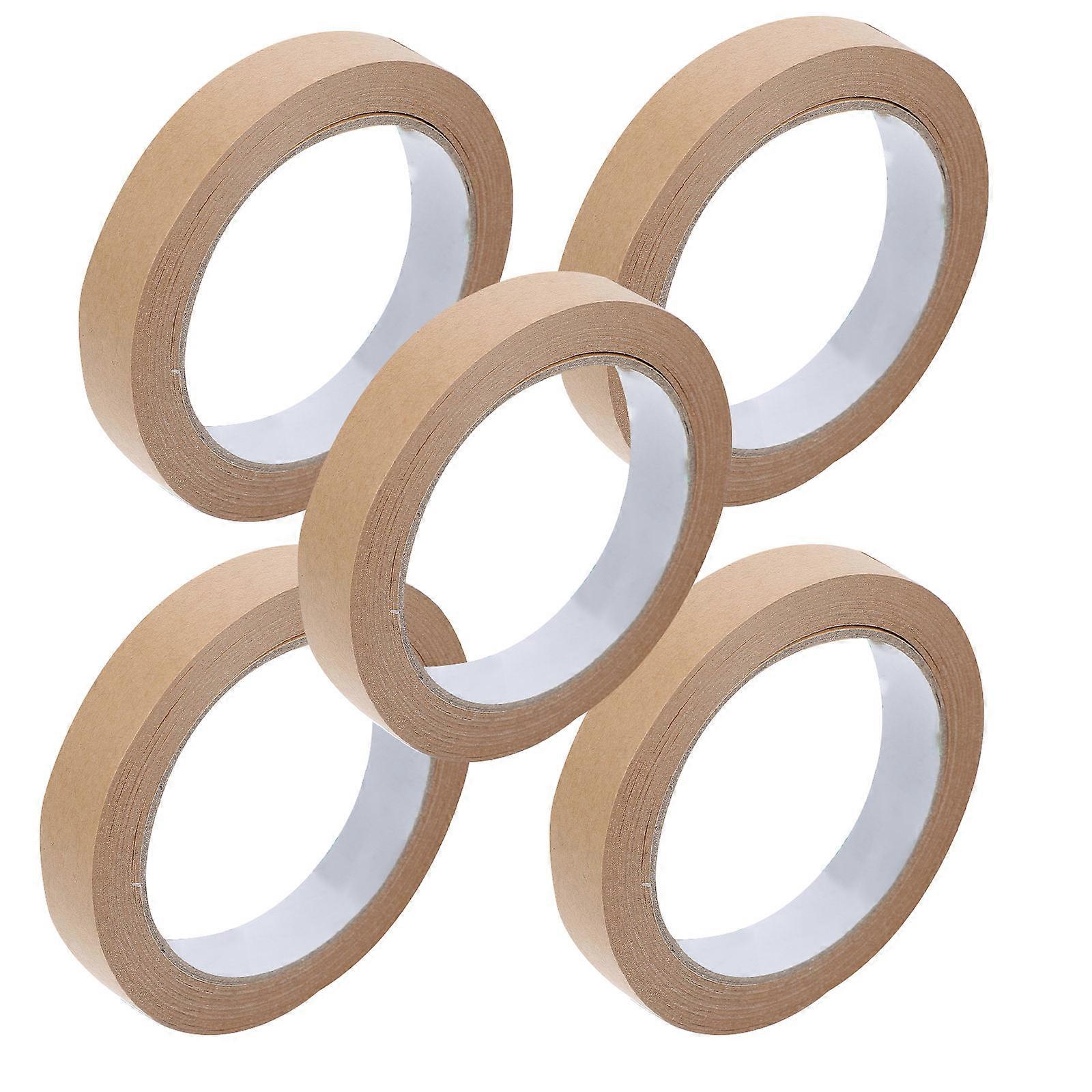 Tearable Kraft Paper Tapes for Package Use Packaging Tapes 5Pcs