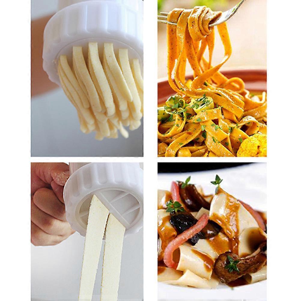 White Noodle Machine Manual Press Device with 7Pcs Molds for Household Cooking