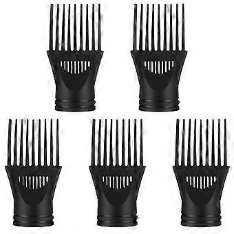 Hair Dryer Nozzle Attachment for Hair Styling 5Pcs Black Plastic