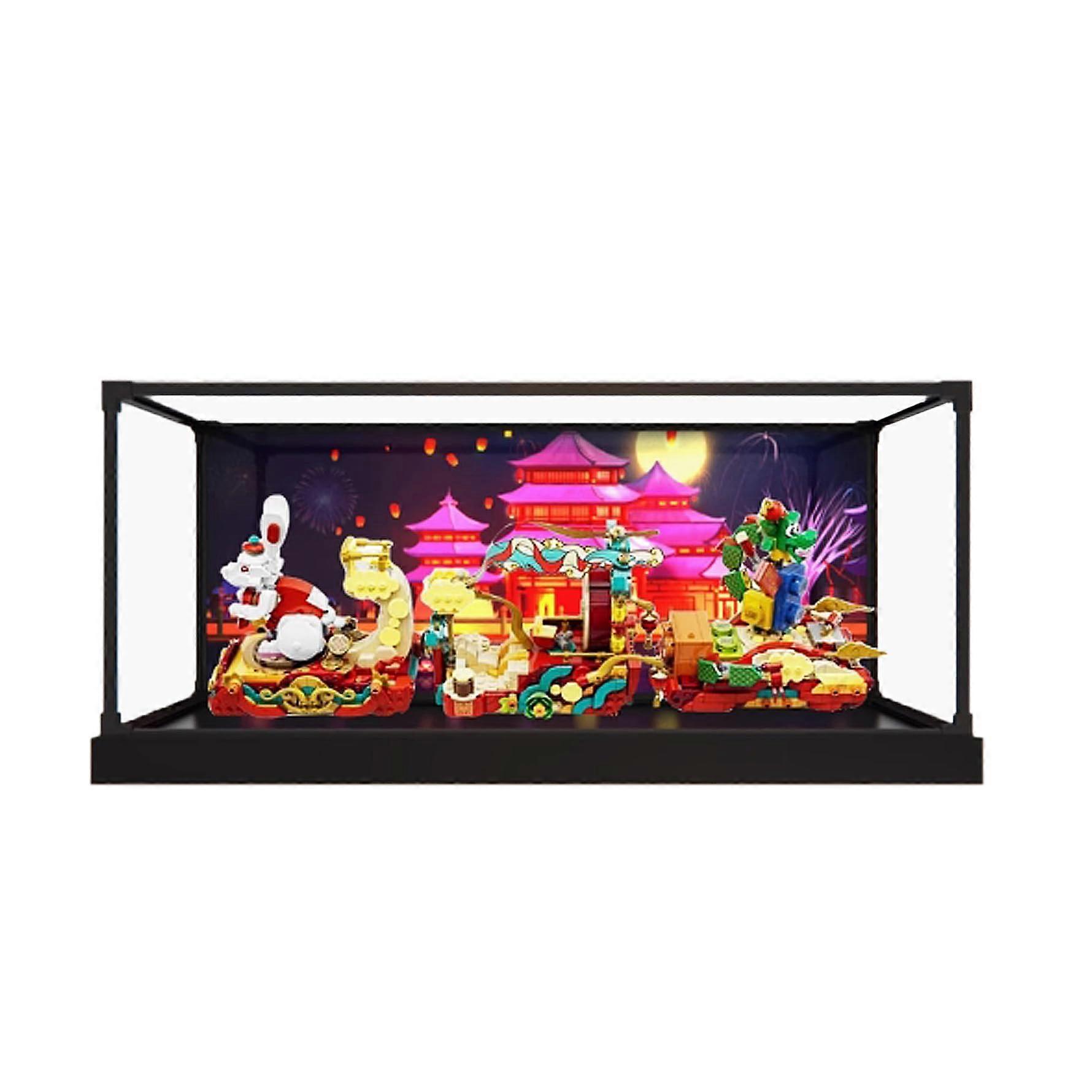 Acrylic Display Box for  80111 Chinese  Year Float, Clear Dustproof Stackable Case