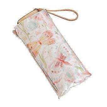 1 Stück Faltbarer Regenschirm, 90 cm Durchmesser, schwarzes Vinyl, Metallrahmen, UV-Schutz, wasserdicht, winddicht, tragbar, kompakt, für Damen, Frühling, Sommer