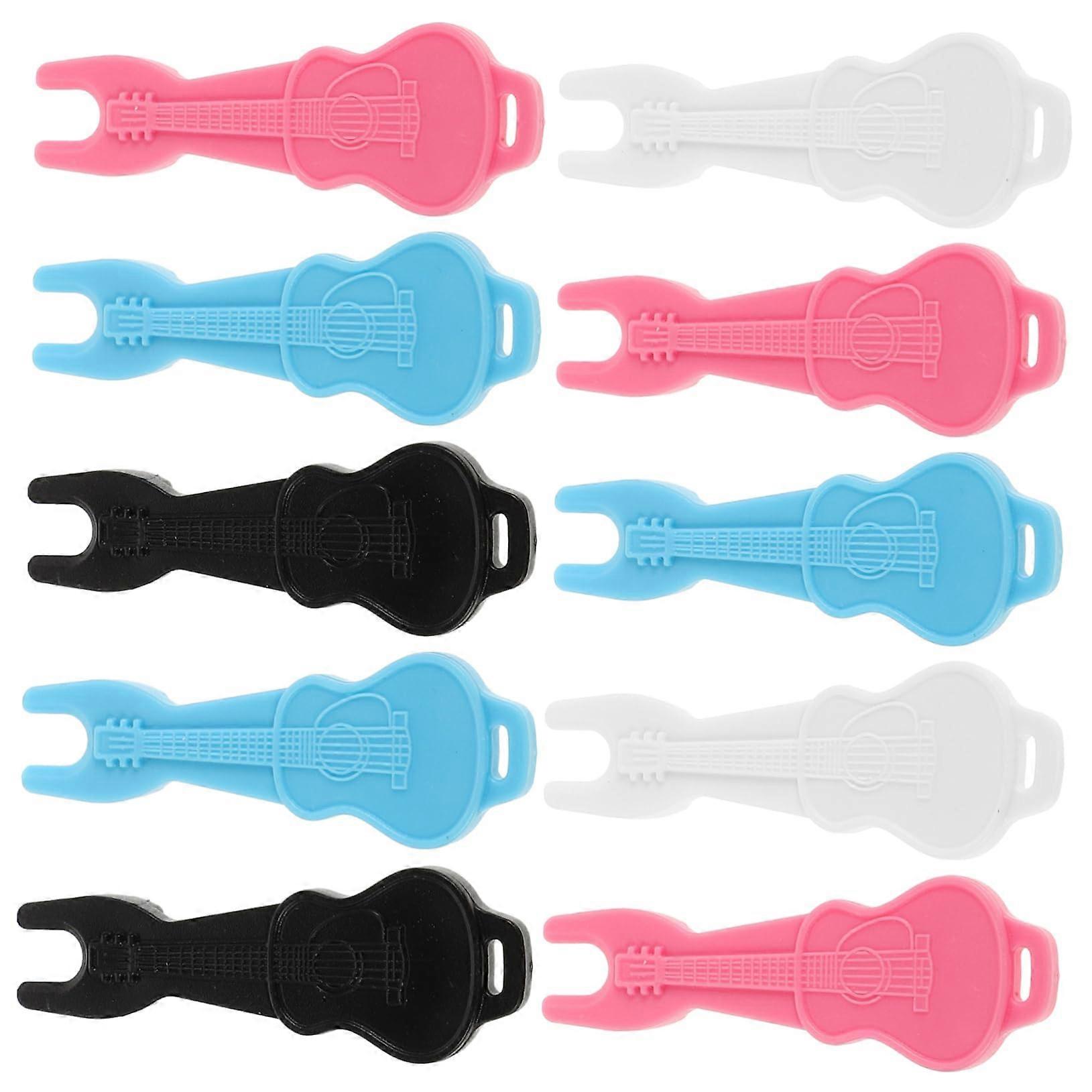 10pcs Acoustic Guitar Tuning Pegs Replacement Set with String Winder Tool for Fast String Changes