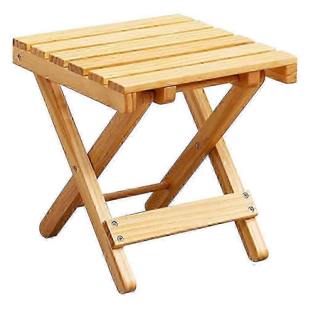 Wood Small Square Folding Side Table Portable Beach Table Wine Table Stool