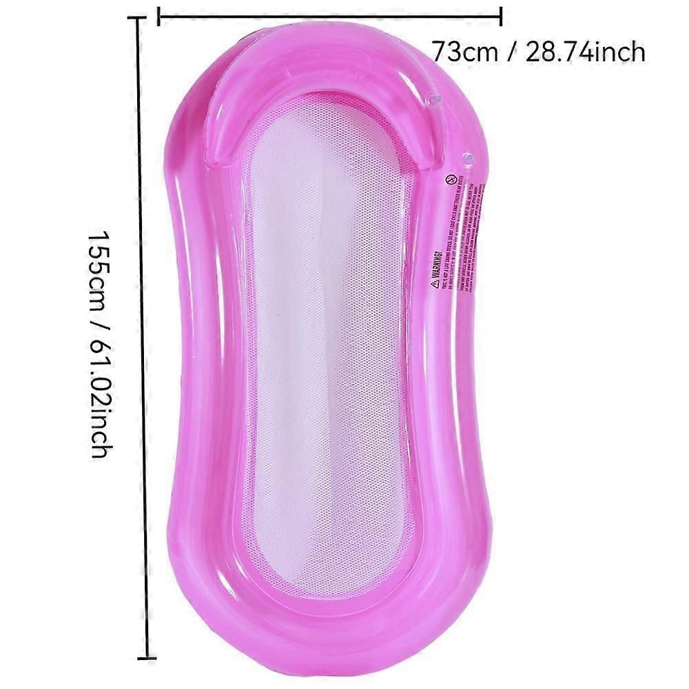 Inflatable Thickened Floating Bed Purple Wiht Pillow