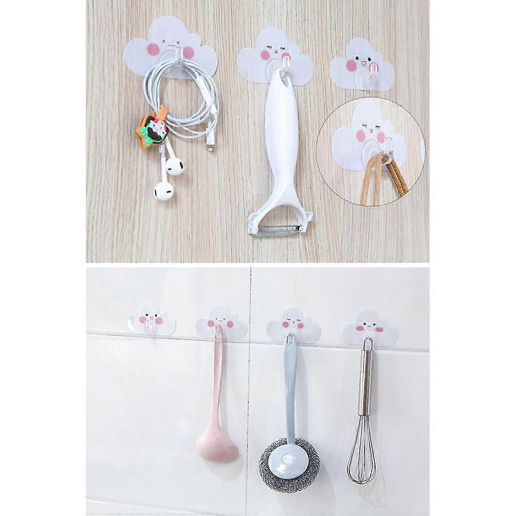 Cloud Shaped Sticky Hook Adhesive Wall Hook for Room Decor 24Pcs