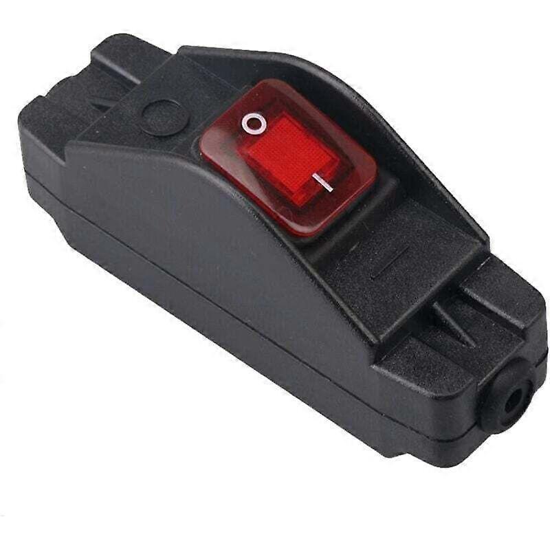 IP65 Button Inline Cord Switch Waterproof Black On/Off Switch 30A 220V