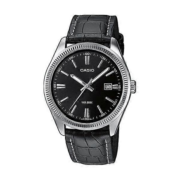 CASIO COLLECTION DATE, LEATHER - BLACK