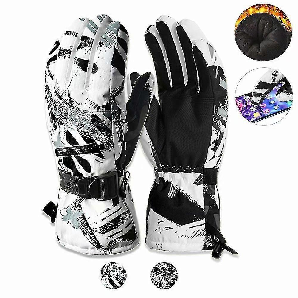 Winter Ski Gloves Warm Lining Windproof Waterproof Snow Gloves