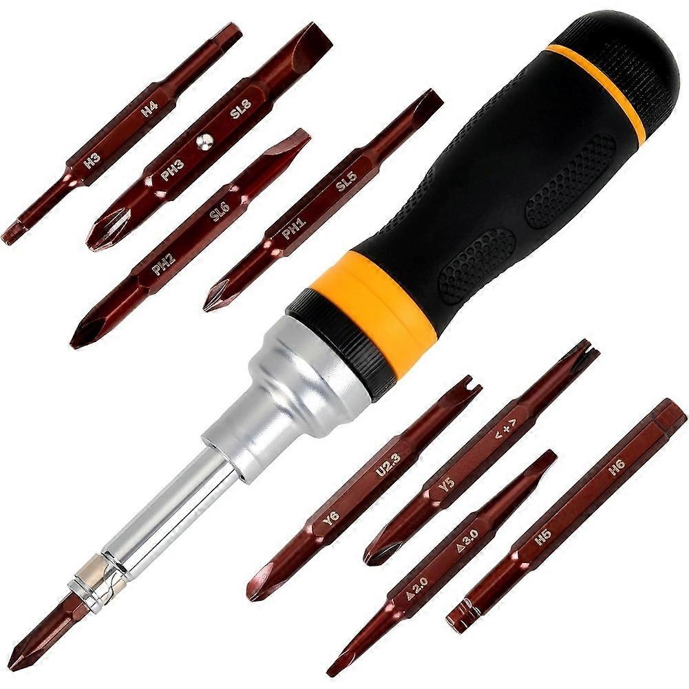 19in1 Ratcheting Multi-Bit Screwdriver Set,Magnetic Tip Screwdriver with Double-End Bits Storage, Screwdriver Kit