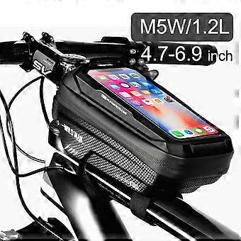 fietstas 1.8l frame voorste buis fietstas waterdichte telefoonhoes houder 7 inch touchscreen tas fietsaccessoires