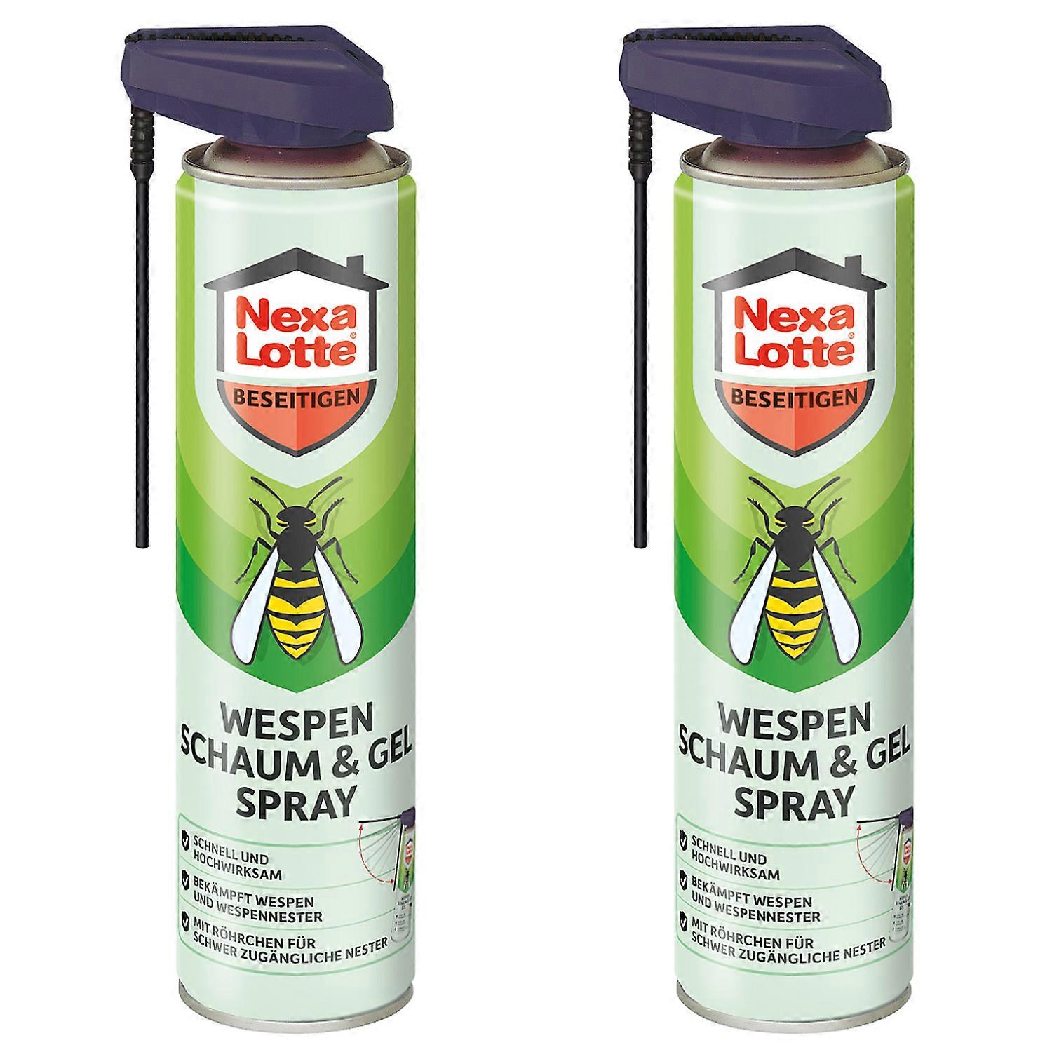 2 x NEXA LOTTE® Wasp Foam & Gel Spray, 500 ml