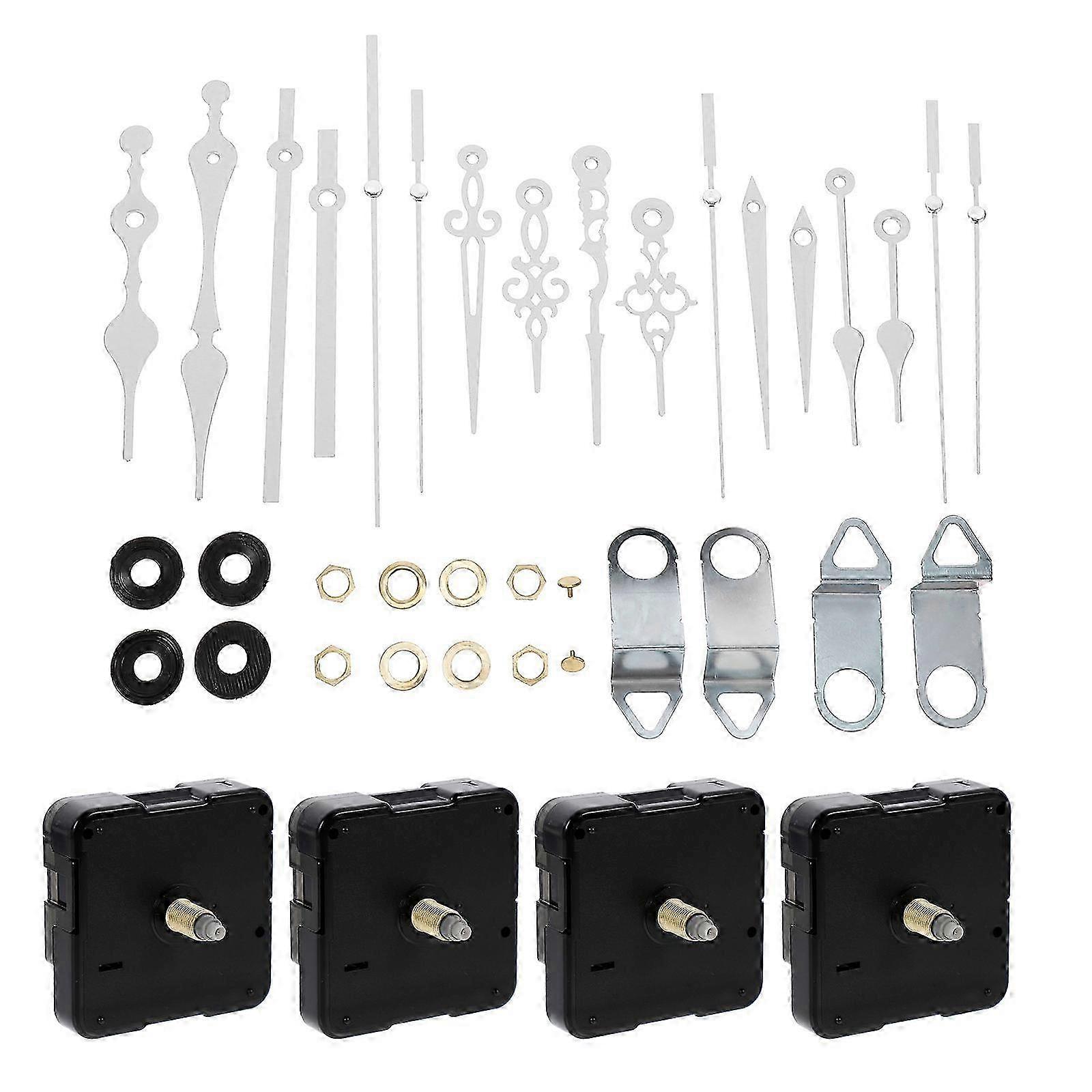 4 Sets DIY Clock Movement Replacement Pointer Clock Parts Wall Clock Movement