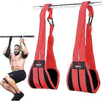 Hanging Ab Straps for Pull Up Bar & Abdominal Muscle Building, Rip Resistant and Padded Arm Support for Ab Workout, Ab Sling Straps for Knee and Leg R