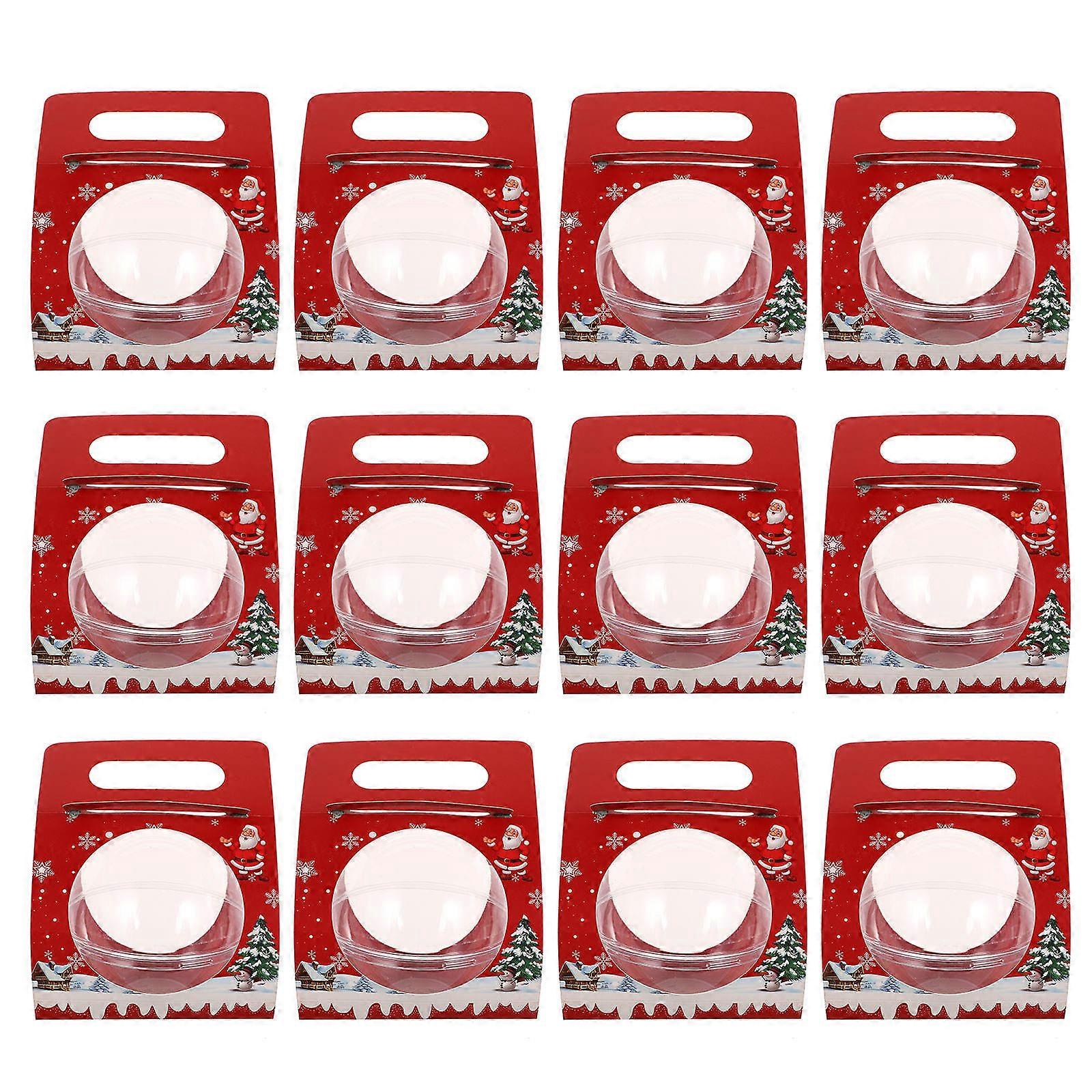 12 sett med håndholdte Baking Cake Packing Boxes Pudding Dessert Storage Boxes